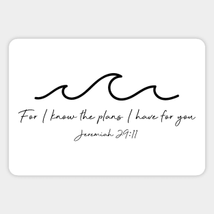 Jeremiah 29:11 Waves, Black Magnet